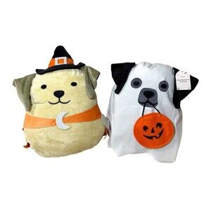 Target Bullseye Playground Halloween Dog Ghost & Witch Plush Pillows Set 2024
